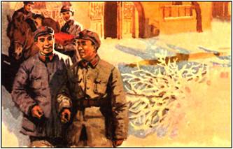 Zhu De craint que Zhou Enlai ne prenne froid sur les routes et lui donne la couverture de Dong Zhentang.