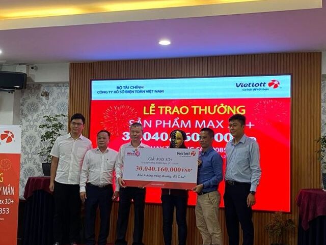 Người trúng Max 3D+ hơn 30 tỷ là một phụ nữ ở Thành phố Hồ Chí Minh 
