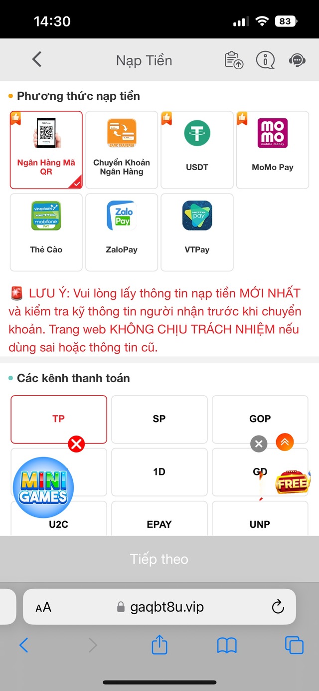Đừng quên nạp tiền vào tài khoản và sử dụng số dư hiện có để tham gia cá cược lô đề Đừng quên nạp tiền vào tài khoản và sử dụng số dư hiện có để tham gia cá cược lô đề