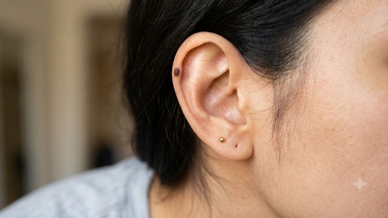 Nốt ruồi nằm ở vành tai thường ngụ ý về sự thành công trong công việc, giao tiếp Nốt ruồi nằm ở vành tai thường ngụ ý về sự thành công trong công việc, giao tiếp